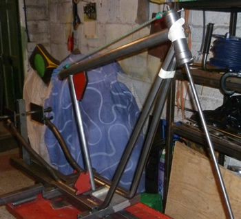 Making the frame of the Wadkin-Snaith Brooklnands SS vintage motorcycle for sale